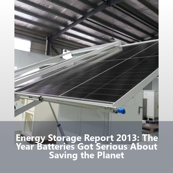 Energy Storage Report 2013: The Year Batteries Got Serious About Saving the Planet